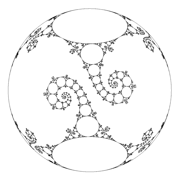   Kleinian group limit set on sphere